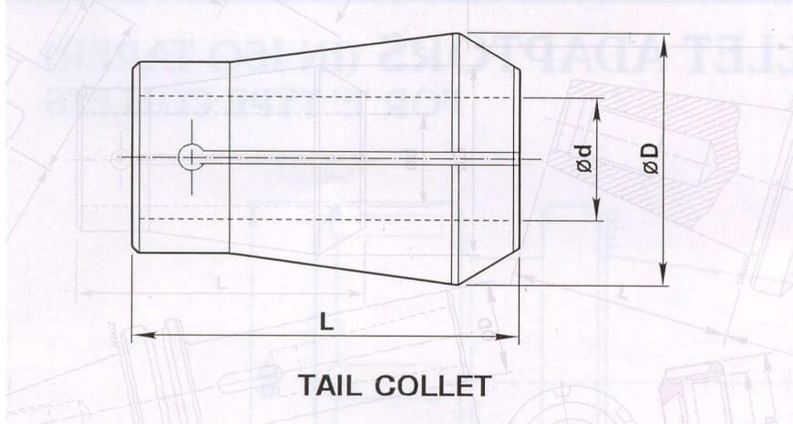 E40 Tail Collet 10 mm