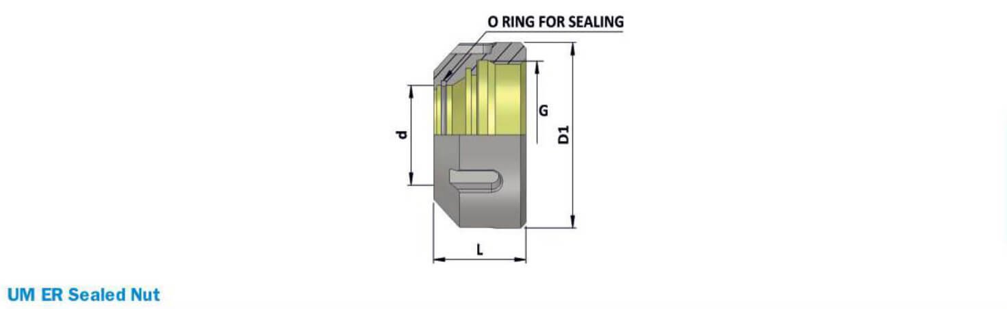 UM ER32 S SEALING NUT FOR ER COLLET CHUCK