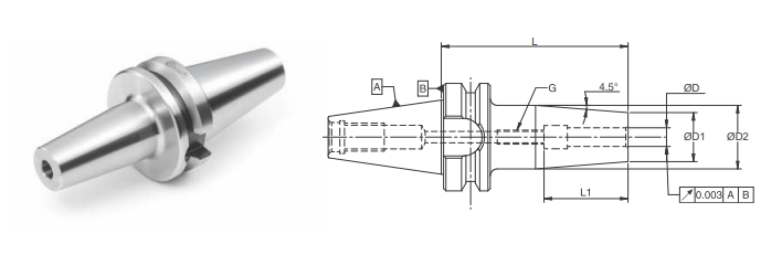 BBT30 SFH 0.125 - 3.15 Shrink Fit Holder (Balanced to 2.5G 25000 rpm)