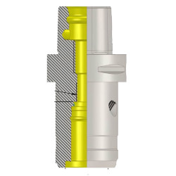 Polygonal Shank T8 HC 32S 130 Hydraulic Chuck (Balanced to G2.5 25000 RPM) (ISO 26623-1) (Compatible with Capto® Style C8)