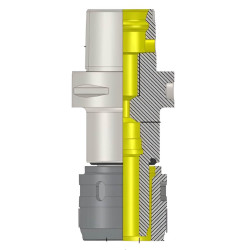 Polygonal Shank T5 Power Milling Chuck C20  100(Balanced to G2.5 25000 RPM) (ISO 26623-1) (Compatible with Capto® Style C5)