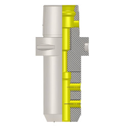 Polygonal Shank T5 SLA25 100 Side Lock Through Coolant  (Balanced to G2.5 25000 RPM) (ISO 26623-1) (Compatible with Capto® Style C5)
