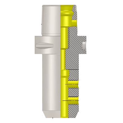 Polygonal Shank T8 SLA32 105 Side Lock Through Coolant  (Balanced to G2.5 25000 RPM) (ISO 26623-1) (Compatible with Capto® Style C8)