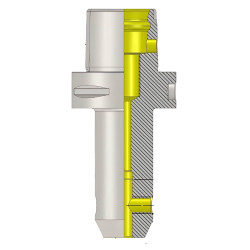 Polygonal Shank T8 WN14 070 Weldon Type Holder (Balanced to G2.5 25000 RPM) (ISO 26623-1) (Compatible with Capto® Style C8)