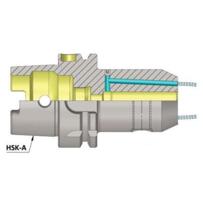 HSK-A 63 WE06 160 Weldon Type Holder With Face Coolant Channel (FCC) AD+B/2.5G 25000SL