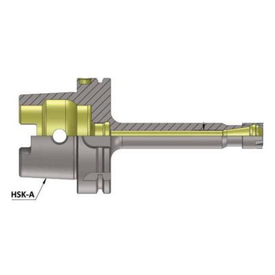 HSK-A 100 ER16M 100 ER Collet Chuck (Balanced to G6.3 20000 RPM) (DIN 6499) HSK-A100 ER Collet Chuck (Metric) DIN 6499