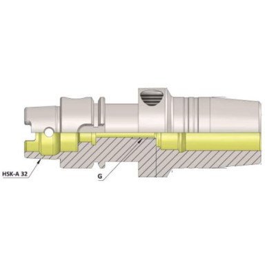 HSK-A 32 HC12 090 Hydraulic Expansion Chuck Balanced to G2.5 25,000 RPM (DIN 69893 - 1)