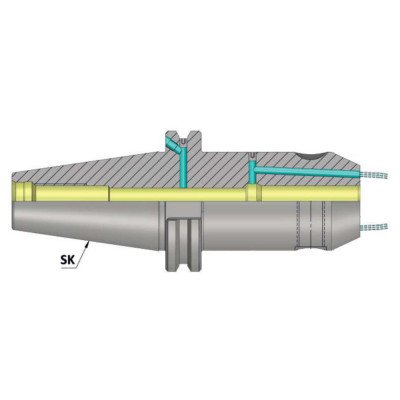 SK40 WE10 100 Weldon Type Holder With Face Coolant Channel (FCC) AD+B/2.5G 25000SL