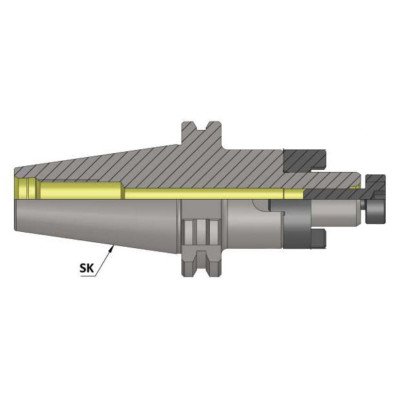 SK50 CSMA16 055 AD CombiShell Mill Adapter (Balanced to G 6.3 15000 RPM) (DIN 6358)