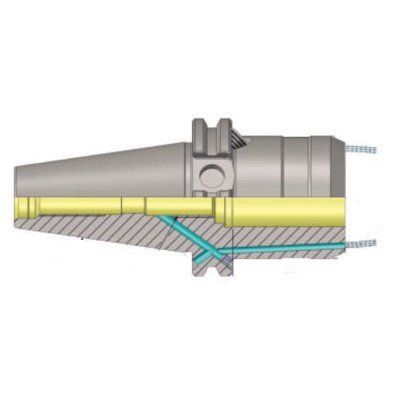 SK50 HC32S 81.0 FCC (AD+B) Hydraulic Expansion Chuck Balanced to G2.5 25,000 RPM (DIN 69871) SK50 Heavy Duty Hydraulic Expansion Chuck With Coolant Jet (AD+B)