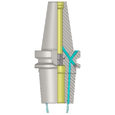 BT40 SFH20 075 HD (AD+B) Heavy Duty Shrink Fit Holder With Face Coolant Channel (FCC) 4.5 ° Balanced to 2.5G 25,000 RPM (MAS403) (DIN ISO 7388-2)