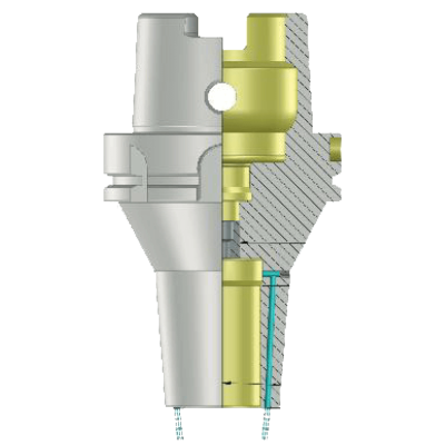 HSK-A 100 SFH32 115 HD Heavy Duty Shrink Fit Holder With Face Coolant Channel (FCC) 4.5 ° Balanced to 2.5G 25,000 RPM (DIN 69893 -1)