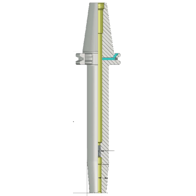 SK50 SFH06 200 (AD+B) Extra Long Length Shrink Fit Holder With Face Coolant Channel (FCC) Balanced to 2.5G 25,000 RPM (DIN 69871) (DIN ISO 7388 - 1)