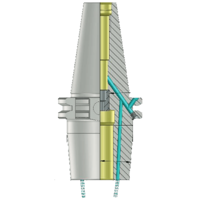 SK50 SFH32 090 HD (AD+B) Heavy Duty Shrink Fit Holder With Face Coolant Channel (FCC) 4.5 ° Balanced to 2.5G 25,000 RPM (DIN 69871) (DIN ISO 7388-1)