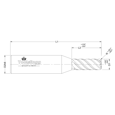 HARD MILLING 5 FLUTE - MINIATURE CORNER RADIUS HARD MILLING 5 FLUTE - MINIATURE CORNER RADIUS