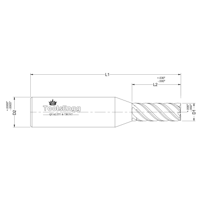 HARD MILLING 5 FLUTE - MINIATURE SQUARE HARD MILLING 5 FLUTE - MINIATURE SQUARE