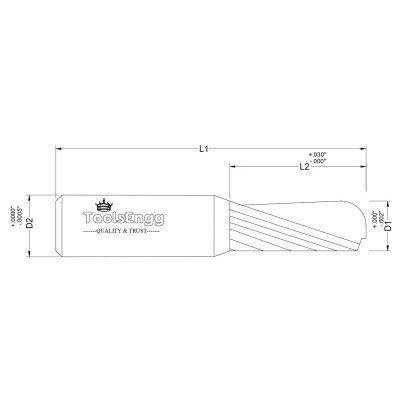 PLASTIC CUTTING END MILL - BALL, 1 FLUTE PLASTIC CUTTING END MILL - BALL, 1 FLUTE