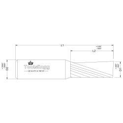 PLASTIC CUTTING END MILL - SQUARE, 1 FLUTE PLASTIC CUTTING END MILL - SQUARE, 1 FLUTE
