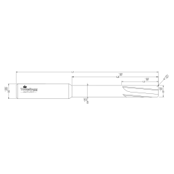PLASTIC CUTTING END MILL - CORNER RADIUS, 2 FLUTE, LONG REACH PLASTIC CUTTING END MILL - CORNER RADIUS, 2 FLUTE, LONG REACH