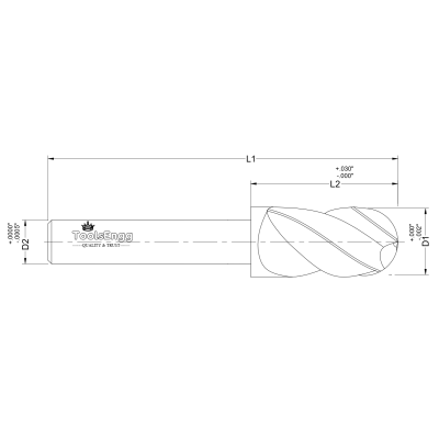 REDUCED SHANK END MILL - BALL REDUCED SHANK END MILL - BALL