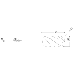 REDUCED SHANK END MILL - CORNER RADIUS REDUCED SHANK END MILL - CORNER RADIUS