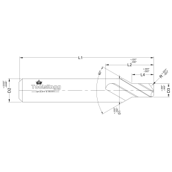 STEPPED END MILL - CORNER RADIUS               STEPPED END MILL - CORNER RADIUS