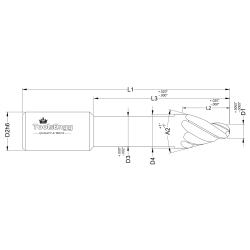 TAPERED BALL END MILL - LONG REACH TAPERED BALL END MILL - LONG REACH