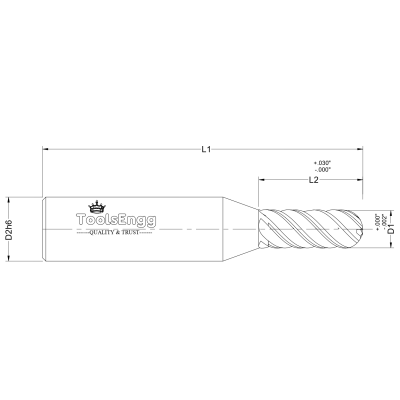 V-HELIX BALL END MILL - MINIATURE