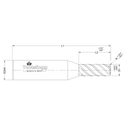 V-HELIX CORNER RADIUS END MILL V-HELIX CORNER RADIUS END MILL