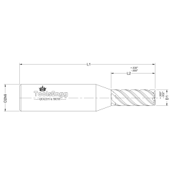 V-HELIX SQUARE END MILL - MINIATURE V-HELIX SQUARE END MILL - MINIATURE