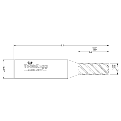 V-HELIX SQUARE END MILL