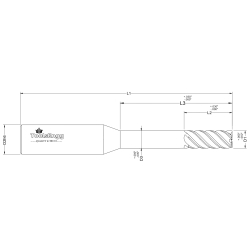 V-HELIX SQUARE END MILL - MINIATURE LONG REACH V-HELIX SQUARE END MILL - MINIATURE LONG REACH