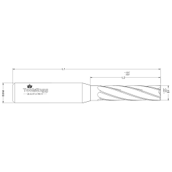 VARIABLE PITCH END MILL FOR TITANIUM ALLOYS - MINIATURE SQUARE VARIABLE PITCH END MILL FOR TITANIUM ALLOYS - MINIATURE SQUARE