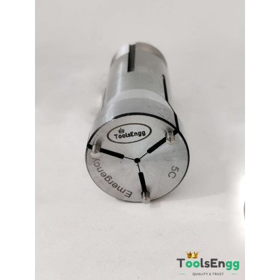 5C-EN2, 1/2" Extended Nose Emergency Collet with 1/4" Pilot Hole and 3 slots