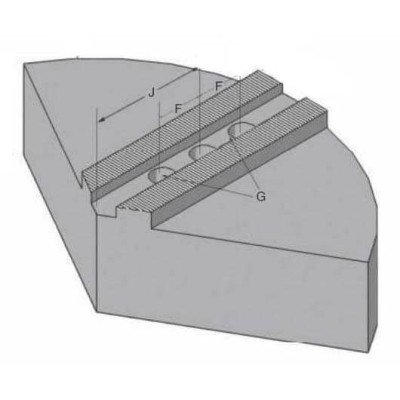 8.0" - 4.0" Aluminum Pie Jaws Serrated