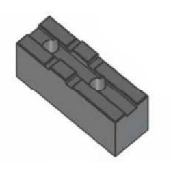 10" Bergman Serrated Flat Soft Aluminum Jaws