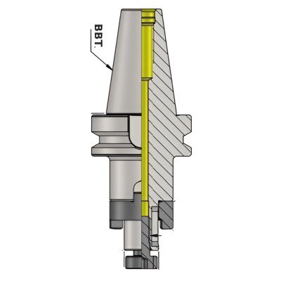 BBT50 CSMA32 100 CombiShell Mill Adaptor (Balanced to G2.5 25000 rpm) (BT MAS 403) (DIN 6358) BBT50 CSMA32 100 CombiShell Mill Adaptor (Balanced to G2.5 25000 rpm) (BT MAS 403) (DIN 6358)