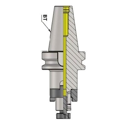 BT40 CSMA27 130 CombiShell Mill Adapter (AD) (Balanced to G 2.5 25000 rpm) (DIN 6358)