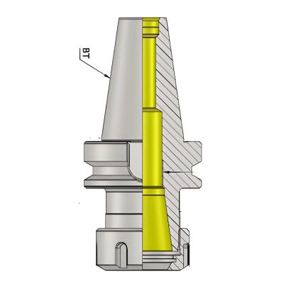 BT40 ER16 070 ER Collet Chuck (AD) (Balanced to G6.3 15000 rpm) (DIN 6499) BT40 ER16 070 ER Collet Chuck (AD) (Balanced to G6.3 15000 rpm) (DIN 6499)