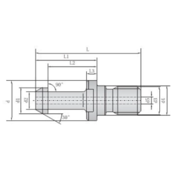 BT40 90° PULL STUD WITHOUT HOLE BT40 90° PULL STUD WITHOUT HOLE
