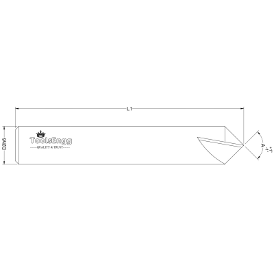 CHAMFER CUTTER - HELICAL FLUTES POINTED Helically Fluted