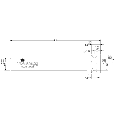 CONCAVE RADIUS END MILL - REDUCED SHANK Reduced Shank