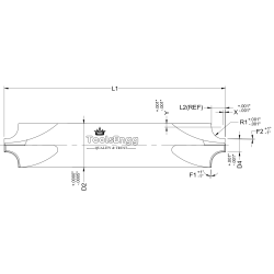 CORNER ROUNDING END MILL - DOUBLE END