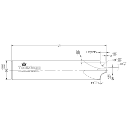 CORNER ROUNDING END MILL - SINGLE END