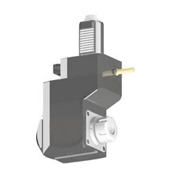 VDI 40, angular&offset tool holder, coupling DIN 5480, with internal cooling, 25/2.1-120