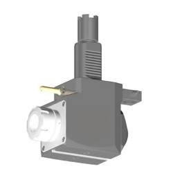 VDI 40, angular tool holder, coupling HAAS, with internal cooling, same rotation, 32/2.2-69AS