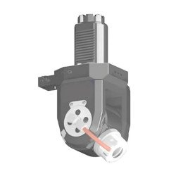 VDI 50, variable angle tool holder, coupling TOEM, with internal cooling, 25/2