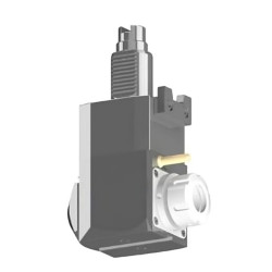 VDI 40, angular tool holder, coupling INDEX/TRAUB, with internal cooling, 32/2.1-100