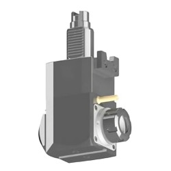 VDI 40, angular tool holder, coupling INDEX/TRAUB, with internal cooling, 32/2.3-100