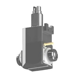 VDI 40, angular tool holder, coupling INDEX/TRAUB, with 80bar internal cooling, 25/3.3-100